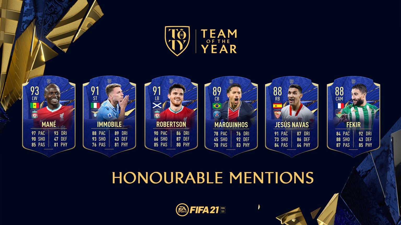 Fifa Toty Honourable Mentions Are Now Available Fifaultimateteam