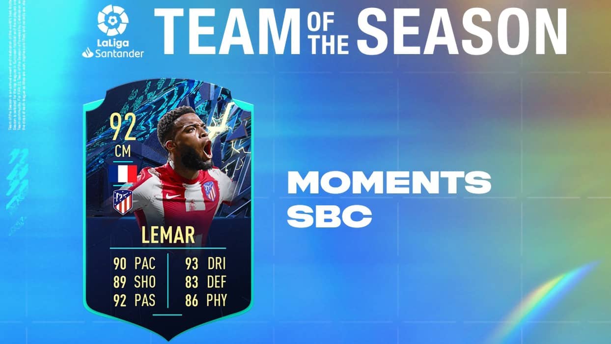 FIFA 22 SBC Thomas Lemar TOTS Moments 92 OVR Cheapest Solutions And