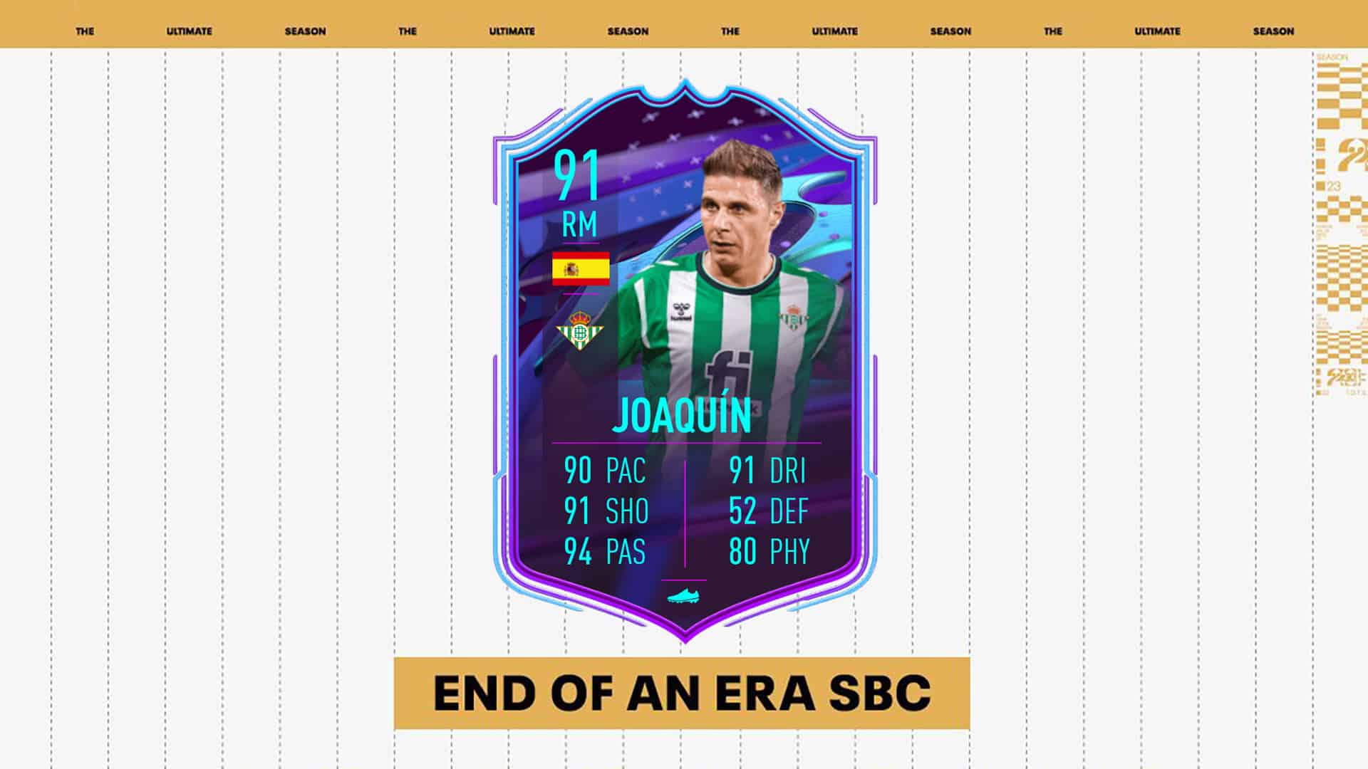 Fifa Sbc Joaquin Eoae End Of An Era Cheapest Solution