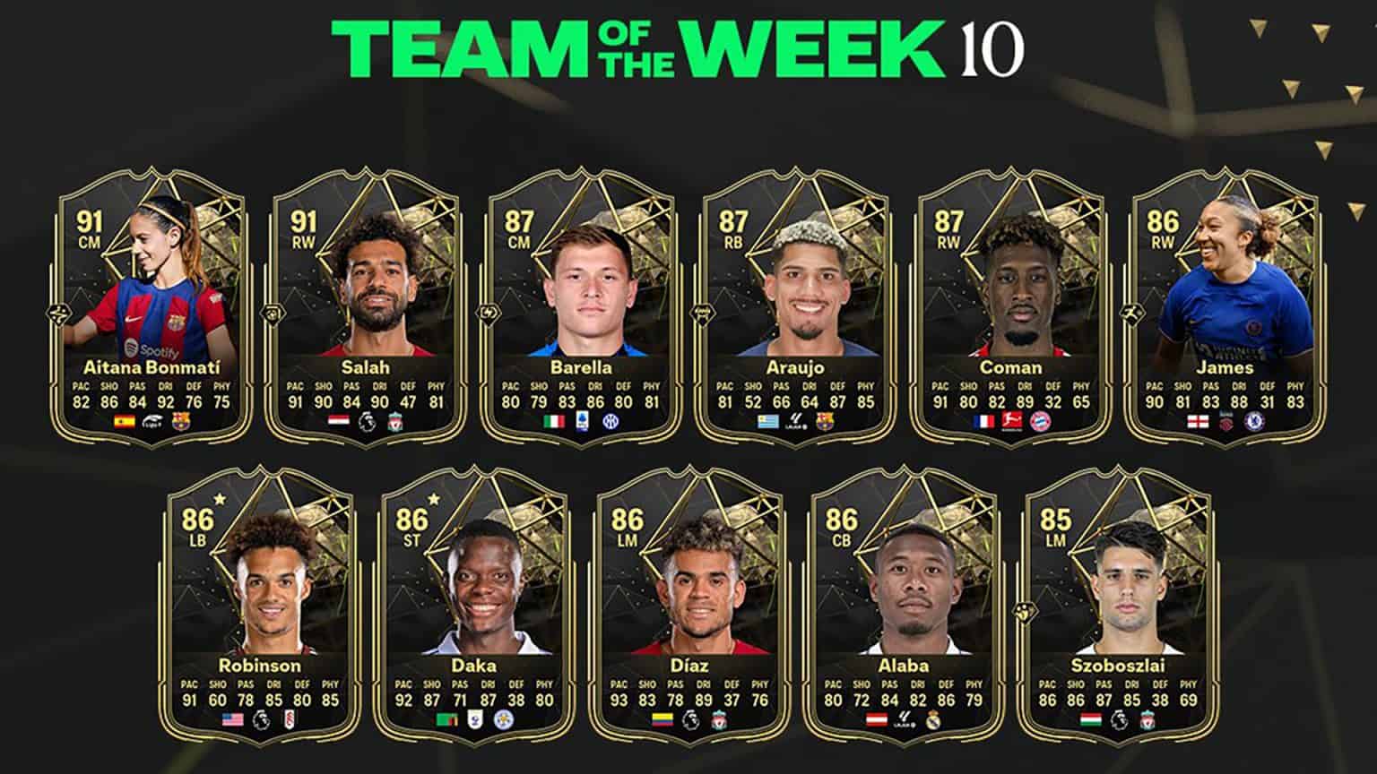 EA FC 24 TOTW 10 Release And Leaks In Form Team Of The Week Cards List