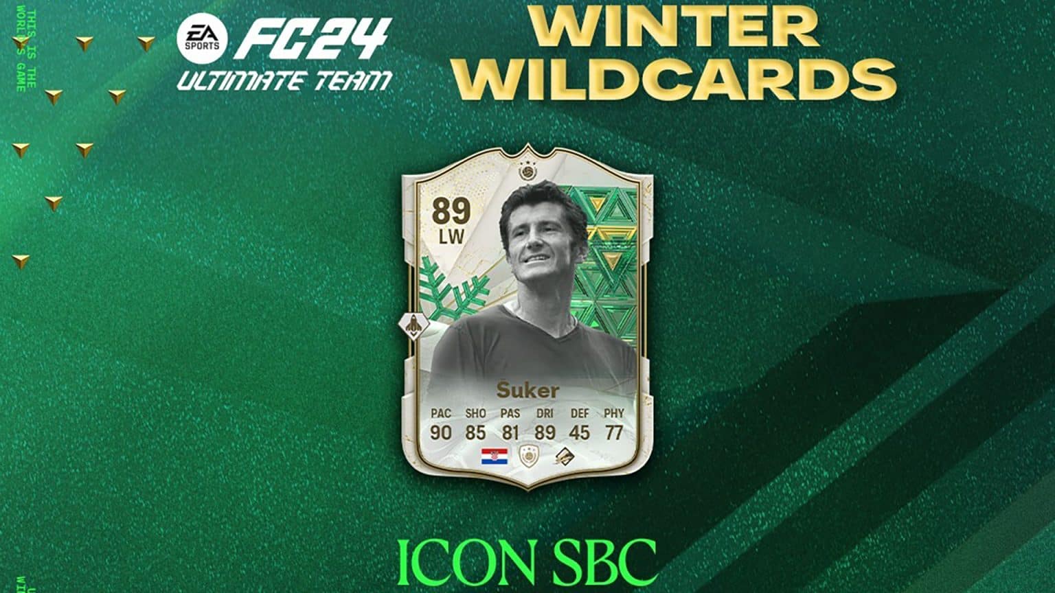 EA FC 24 Davor Suker Winter Wildcards Icon SBC Cost Cheapest