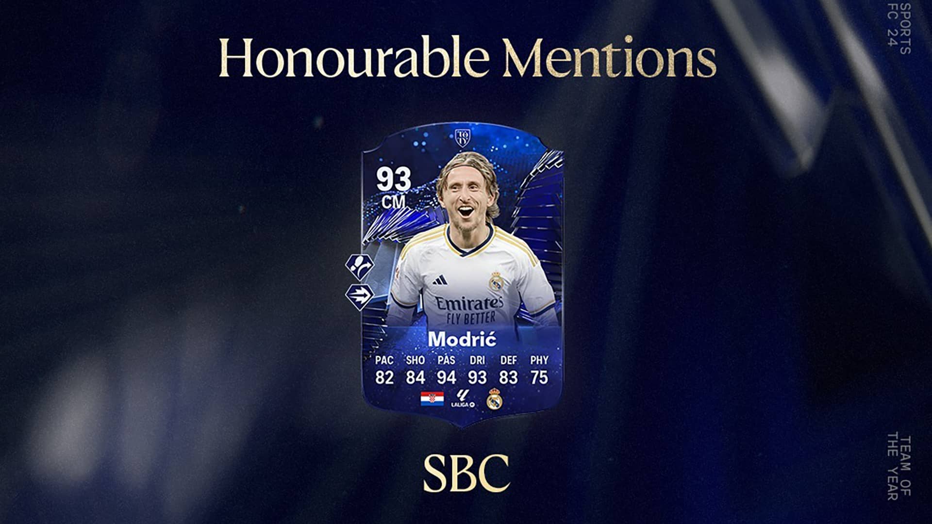 EA Sports FC 24 SBC Luka Modric TOTY Menzioni DOnore Soluzioni E