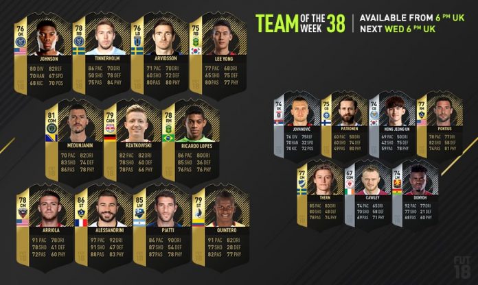 FUT 18 TOTW N° 38 announced FifaUltimateTeam.it UK