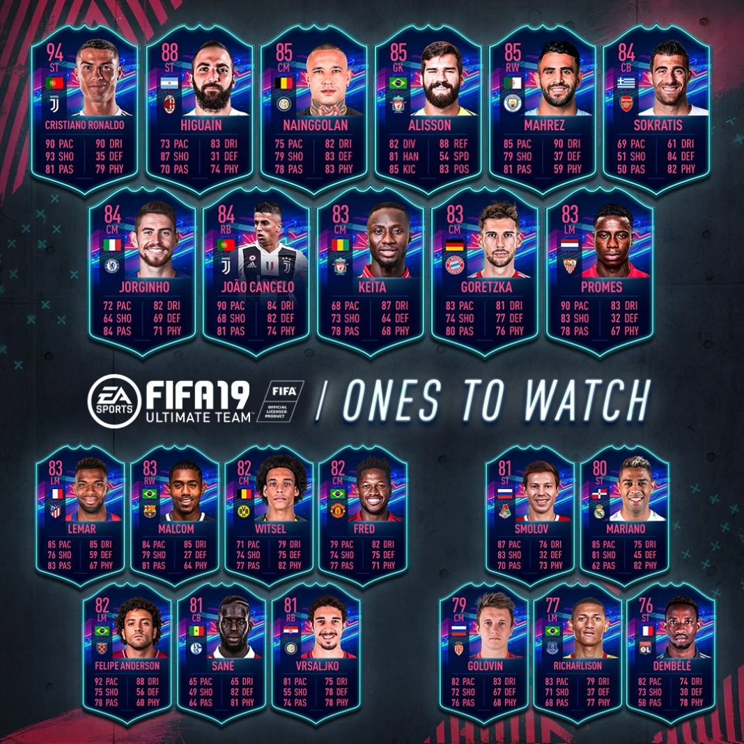 FIFA 19: The Ones To Watch of the Ultimate Team mode has been announced ...