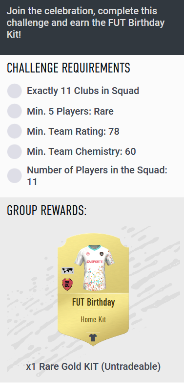 Fifa Fut Birthday Kit Sbc Announced Fifaultimateteam It Uk