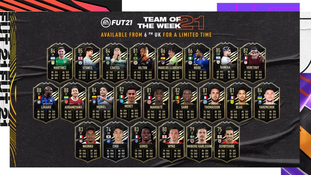 Команда недели totw fifa 21 список игроков