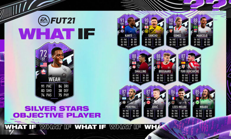 FIFA 21 Timothy Weah What IF Silver Stars card in Season