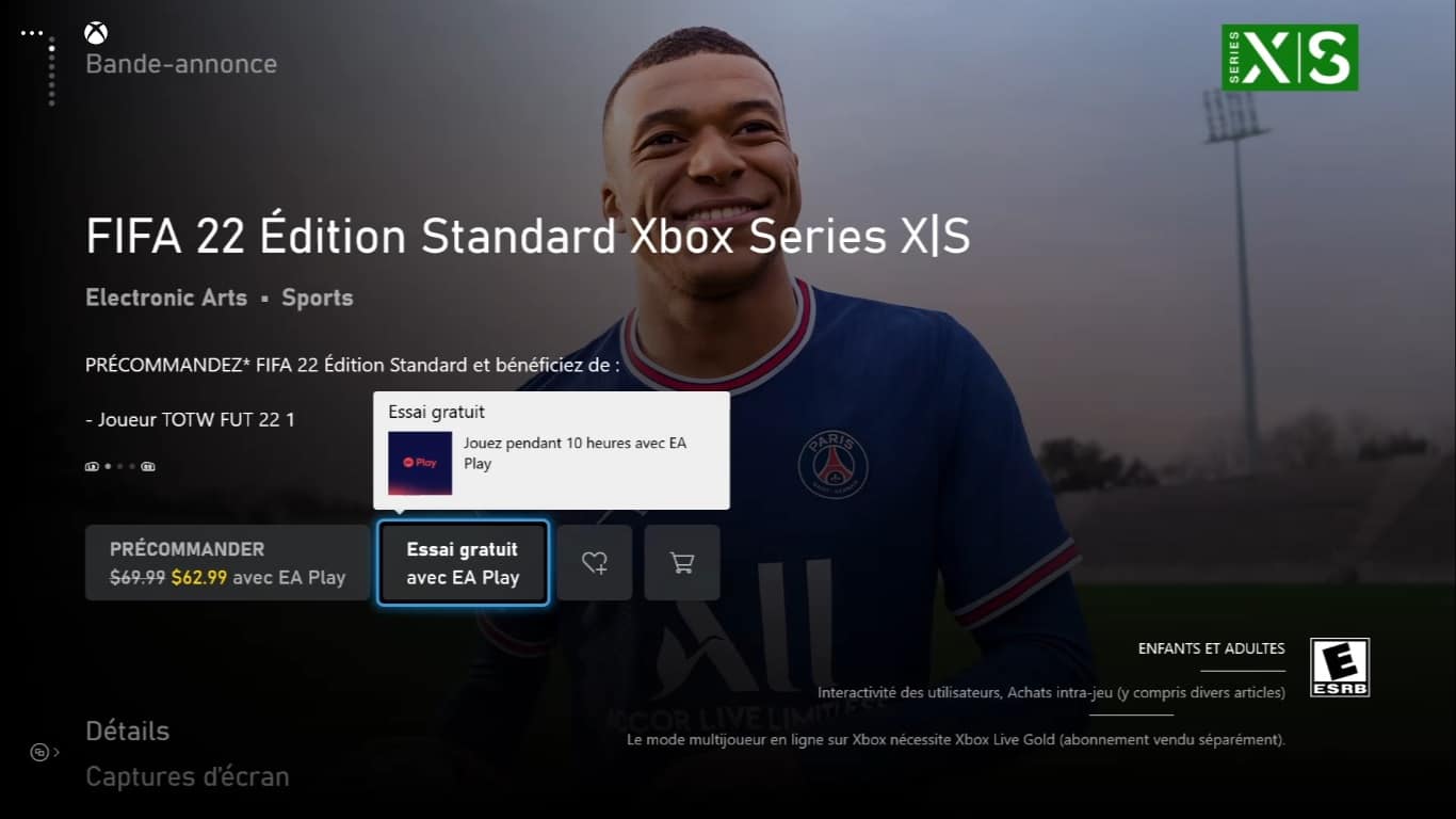 FCG on X: The EA PLAY Trial is now live on PS5 #FIFA22