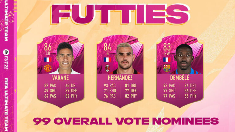 Fifa 22 Futties Dembele Varane And Hernandez 99 Ovr Nominees And How