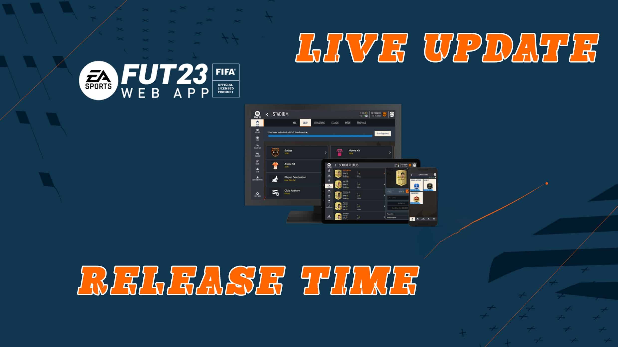 What time is the FUT 23 Web app release?