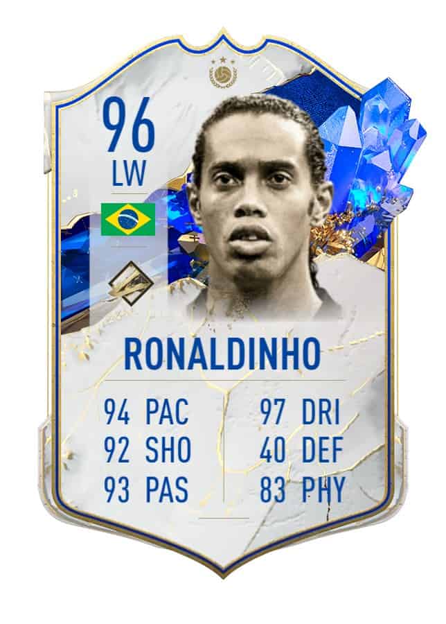 FIFA 23 Ultimate Team Ronaldinho TOTY Icon card gigante –