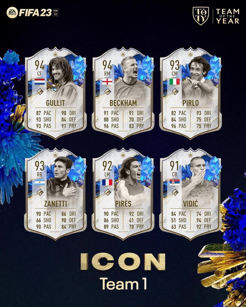FIFA 23 TOTY ICONs Official Full List and Release Date