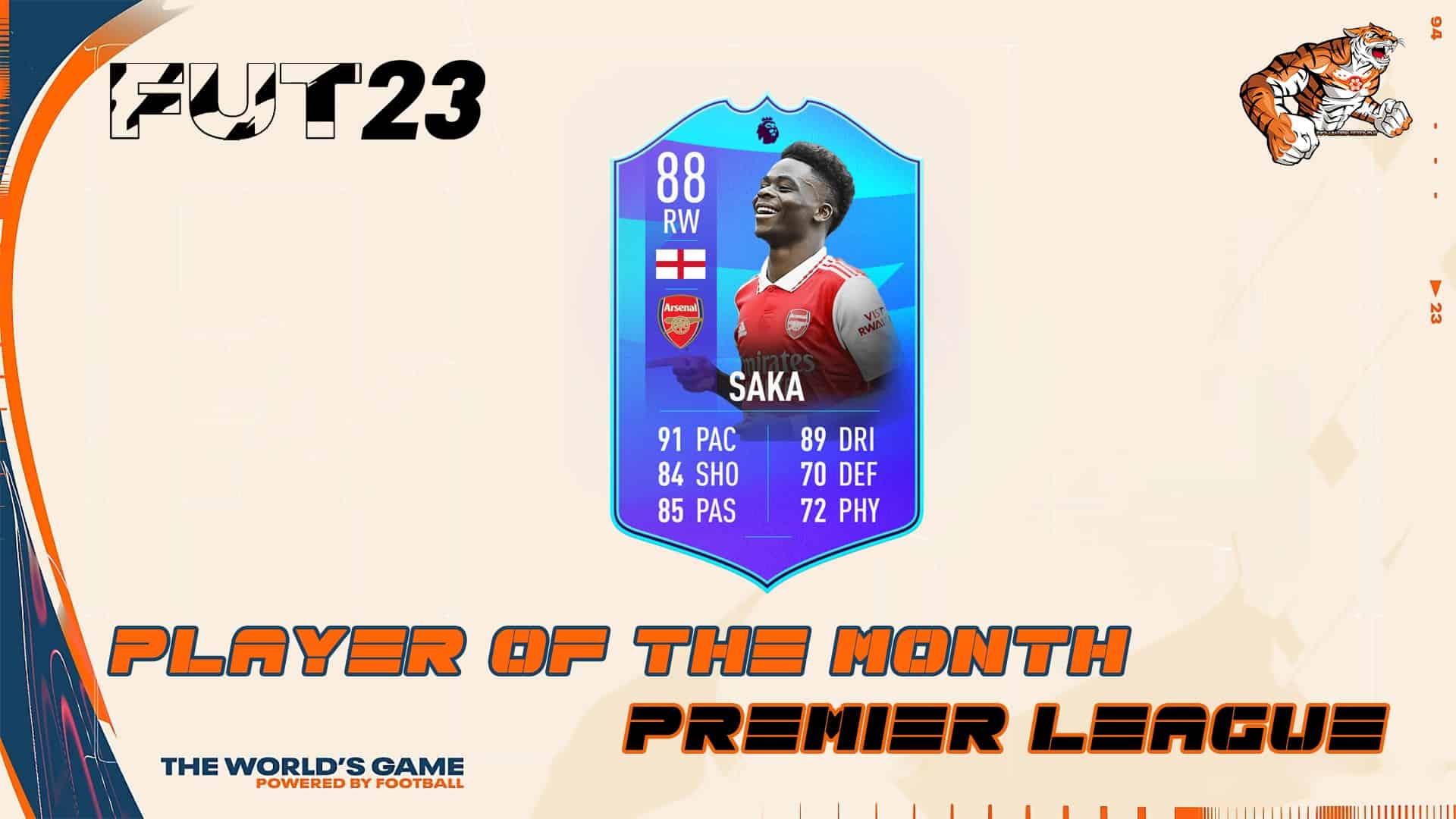 FIFA 23 SBC Bukayo Saka POTM Premier League March Winner – Cheapest ...