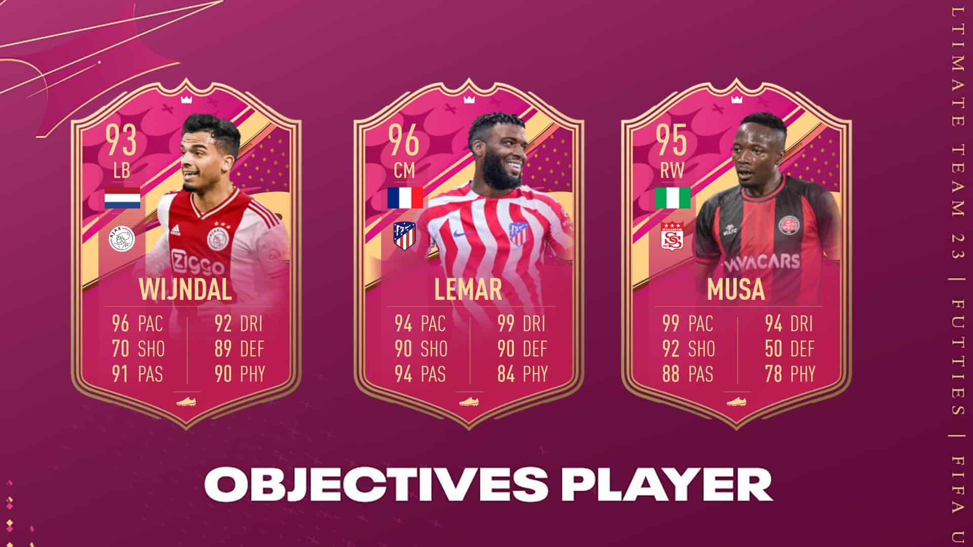 Fifa 23 Futties Cup Objectives Lemar Wijndal Jaime And Musa