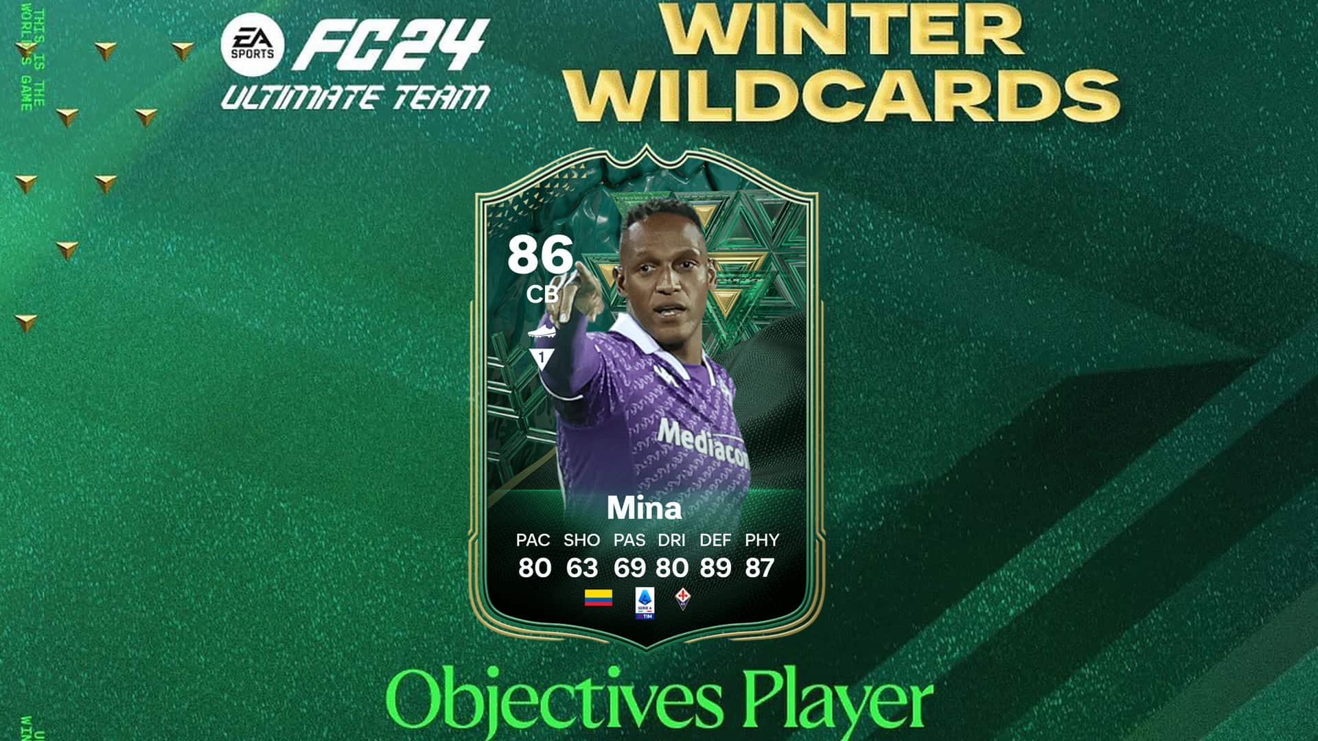 EA FC 24 Yerry Mina Winter Wildcards Objectives FifaUltimateTeam.it UK