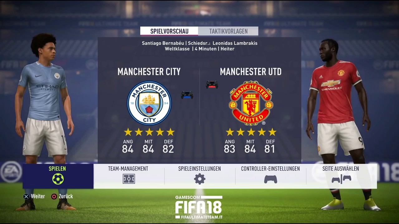 Fifa 18 Gameplay Manchester City Vs Manchester United In Hd Fifaultimateteamit 3303