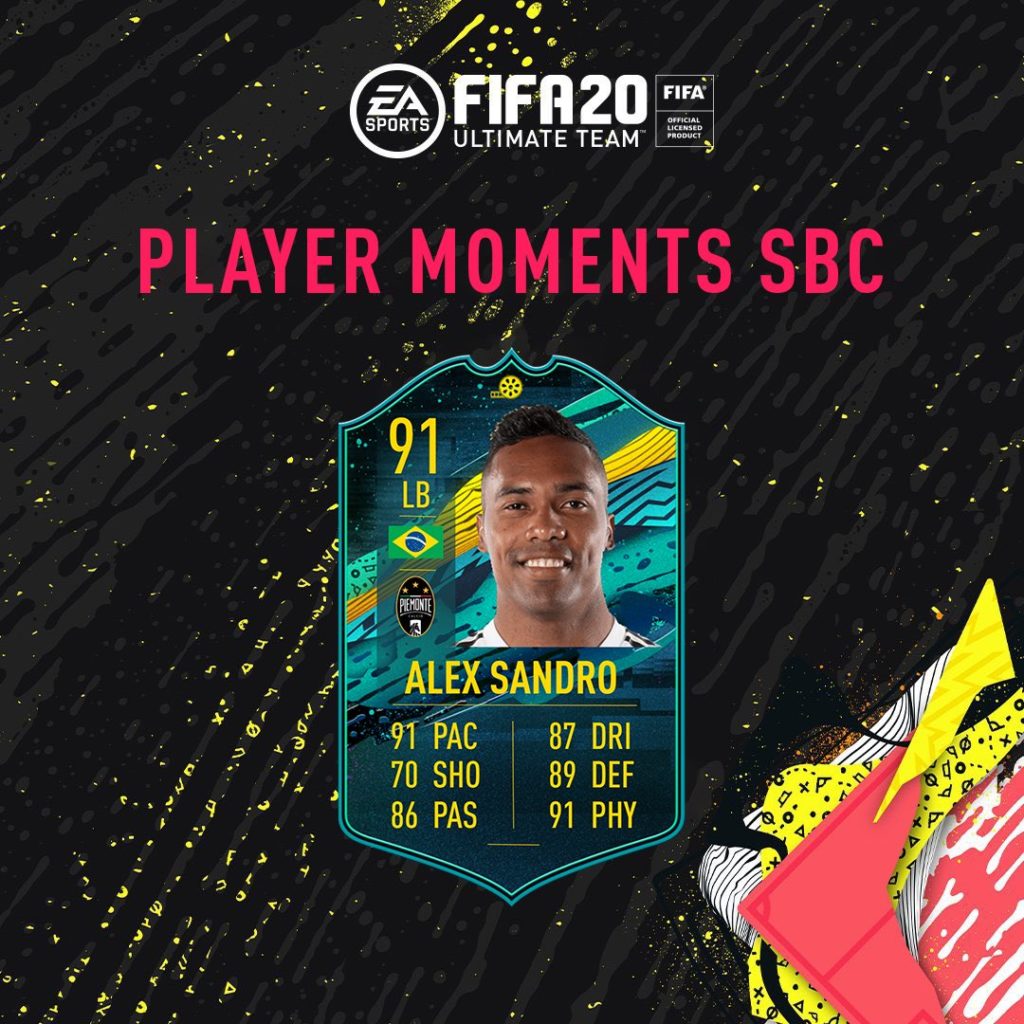 FIFA 20: Annunciata la carta Player Moments di Alex Sandro ...