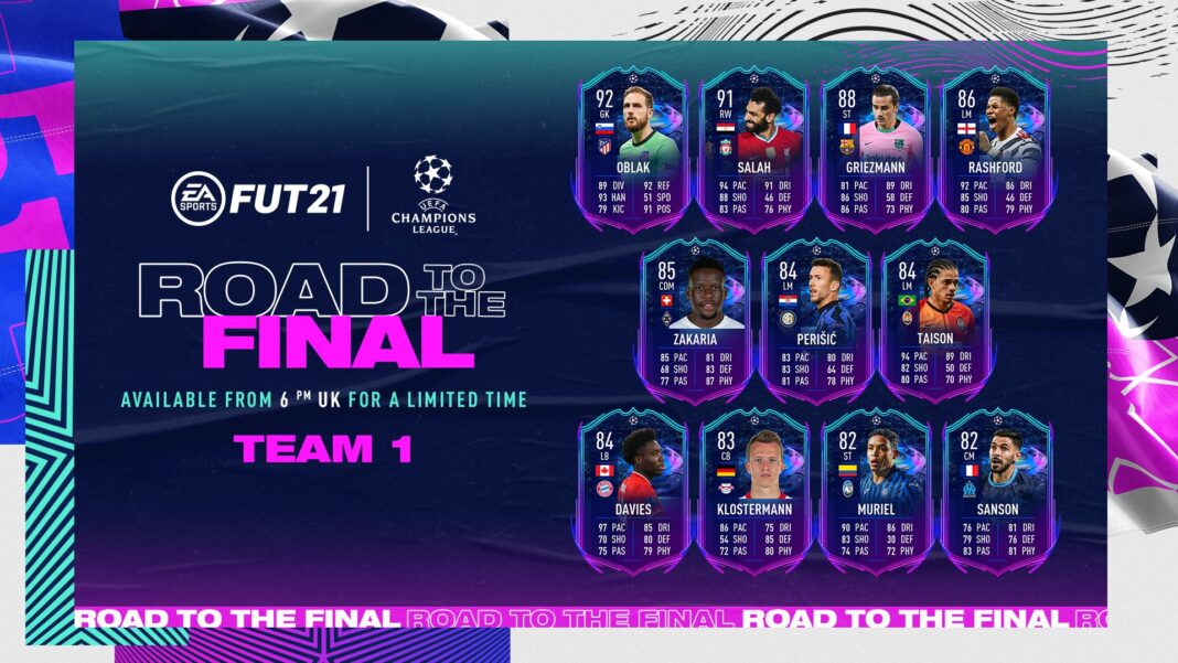 FIFA 21 Road To The Final Team 1 Carte dinamiche della UCL e della