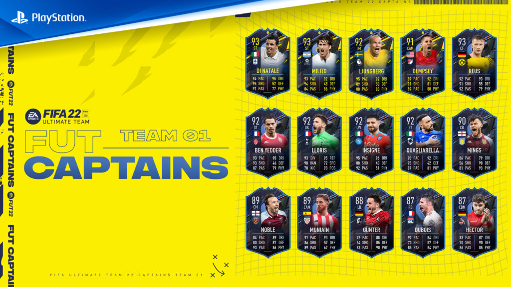 Fifa 22 Fut Captains Team 1 E Mini Release Svelate Le Carte Speciali