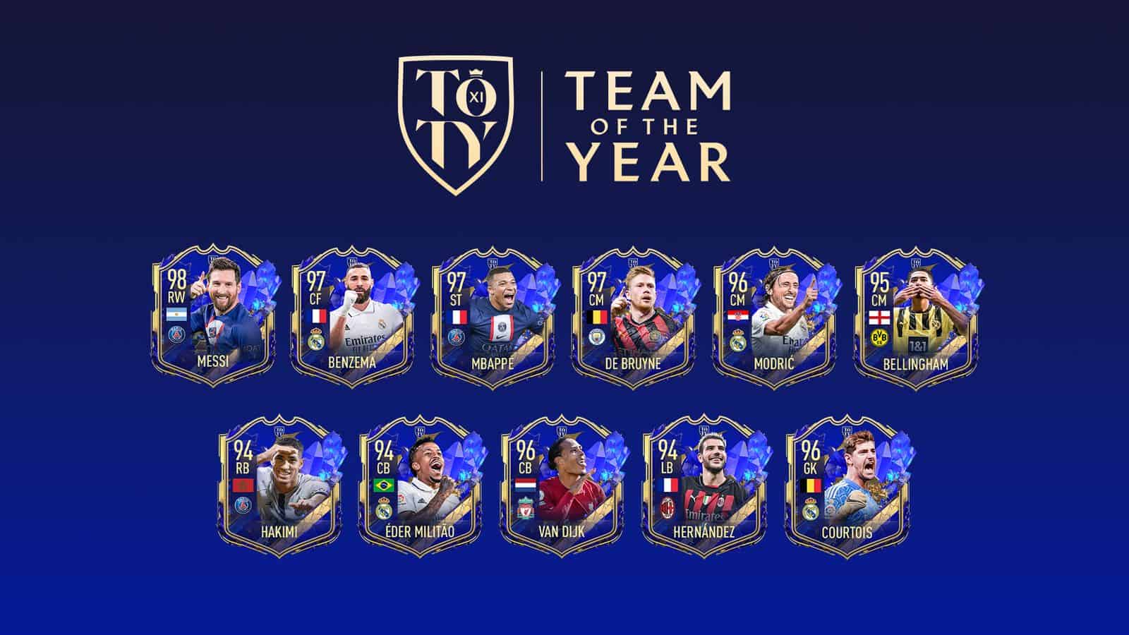 FIFA 23 TOTY Il Team Of The Year disponibile nei pacchetti a partire