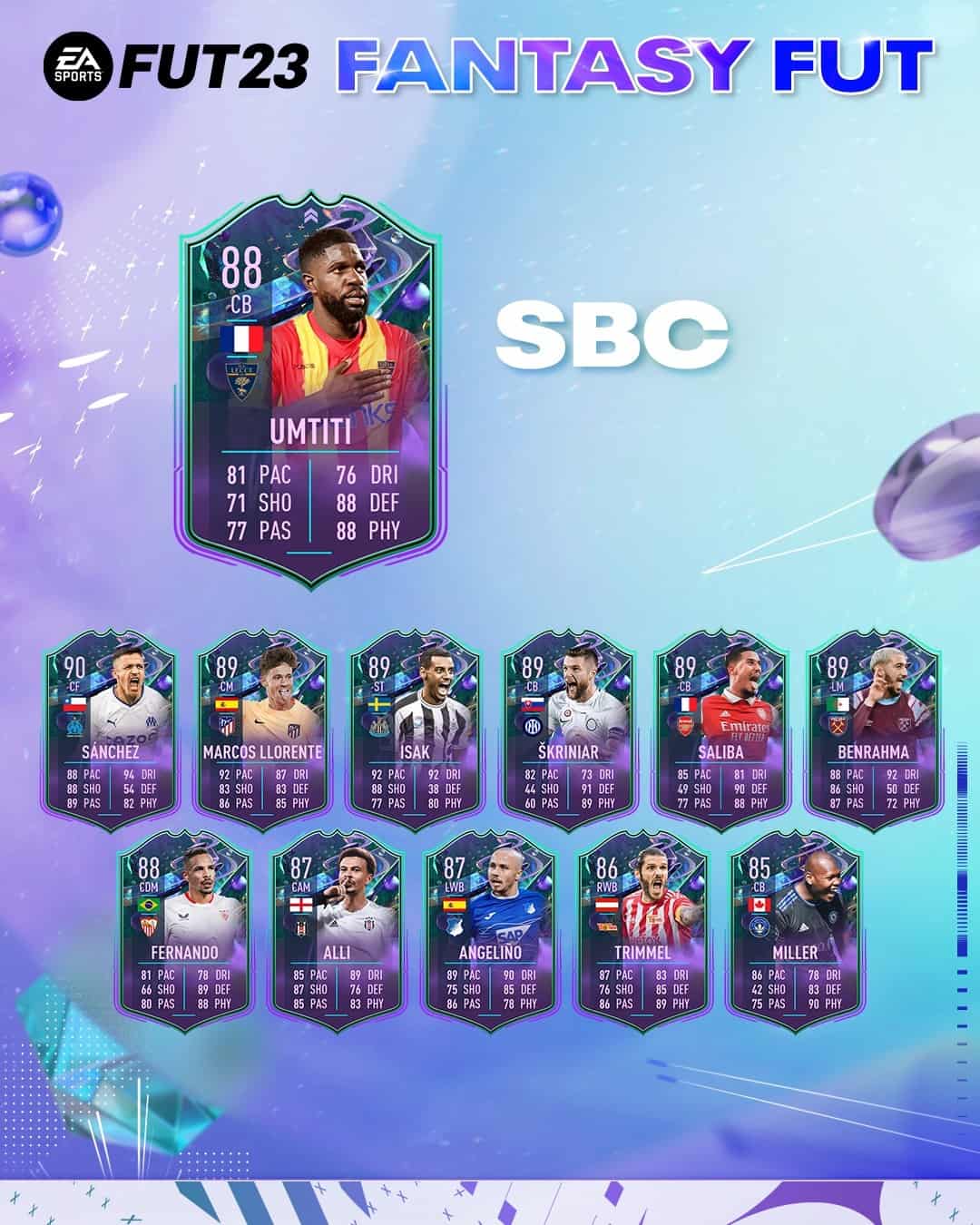 FIFA 23 SBC Samuel Umtiti Fantasy FUT Annunciata la carta del