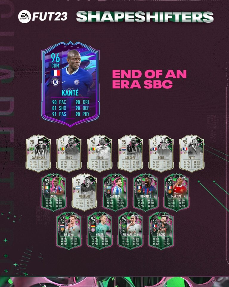 FIFA 23 SBC N’Golo Kante Fine di un’Era: La carta speciale End Of An ...