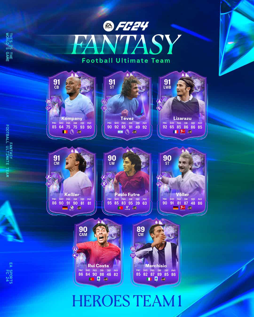 Ea Sports Fc 24 Team 1 Hero Fantasy Elenco Carte Speciali Della Prima